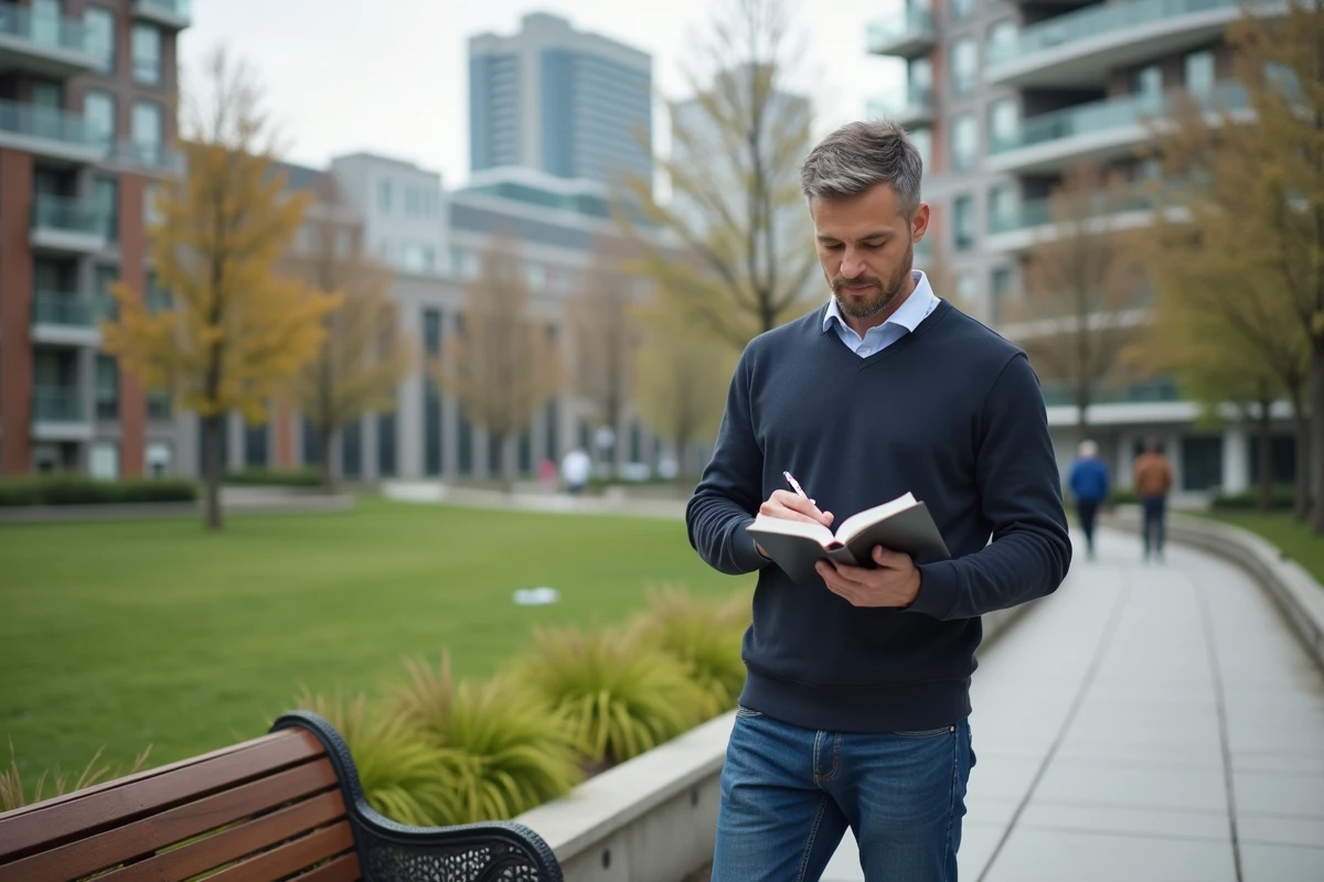 Homme lisant un livre d